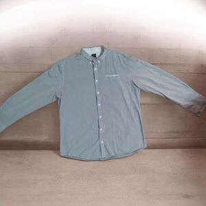 Men's Blue Button-Up Shirt JB Holt